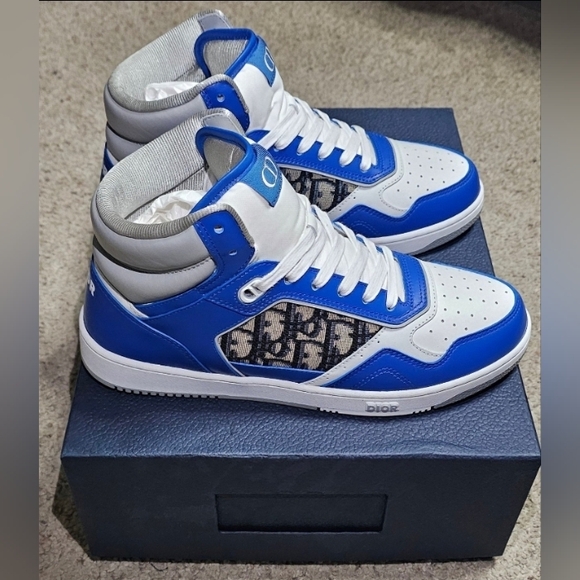 Dior B27 High Top Sneaker Men Brand New - Blue - size 9 US 42 EU. - Picture 1 of 11